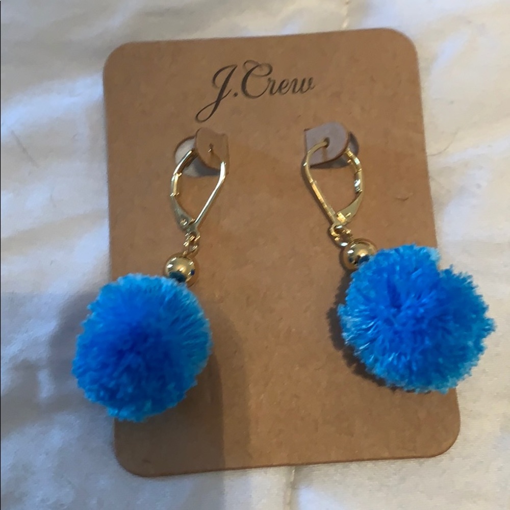 J Crew  pompon earrings NWT